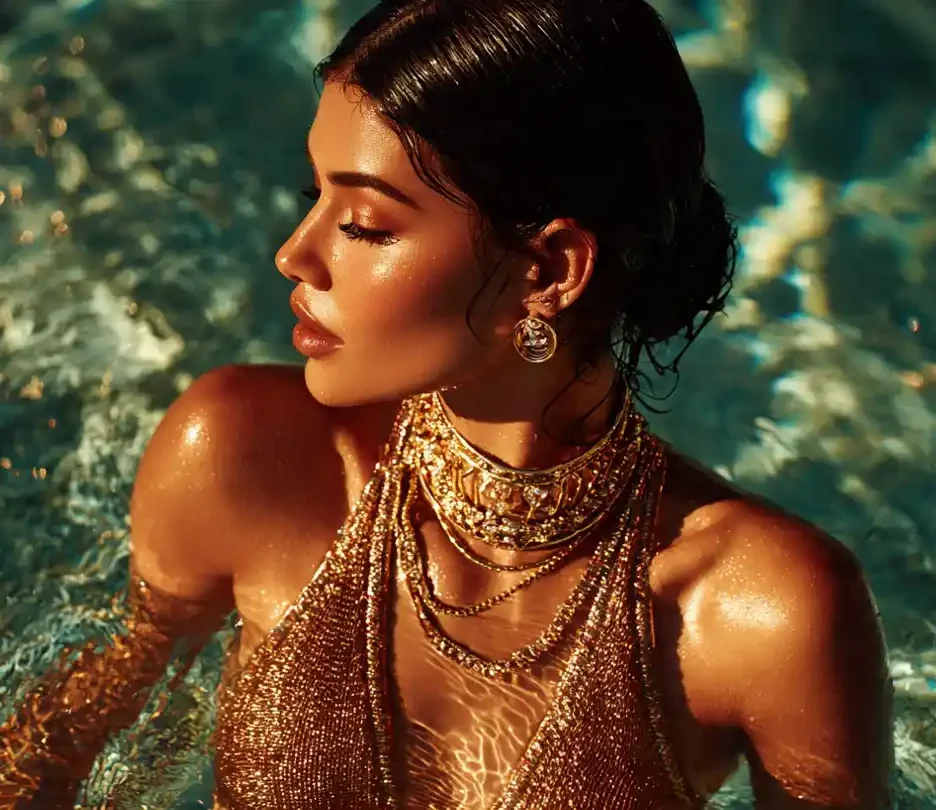 Kylie Jenner Makes Poolside Glamour Look