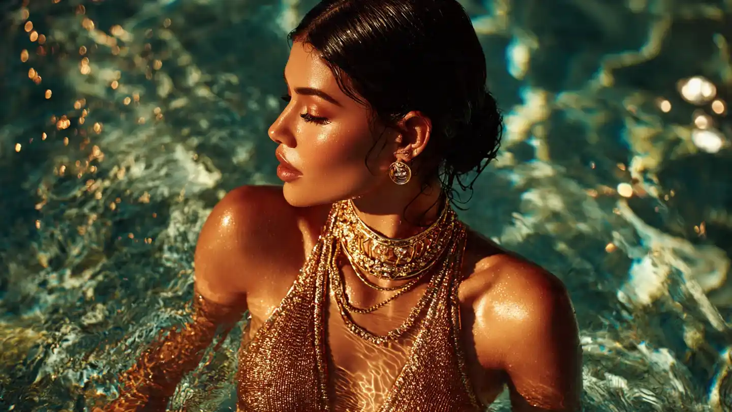 Kylie Jenner Makes Poolside Glamour Look