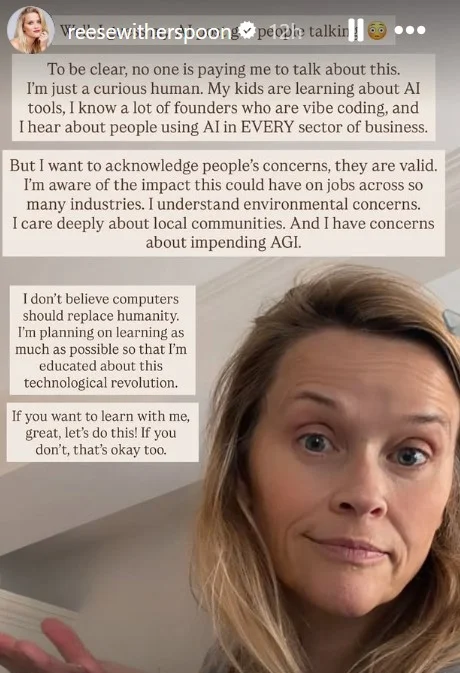 Reese Witherspoon Supports AI