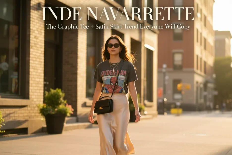 Graphic Tee with Satin Skirt